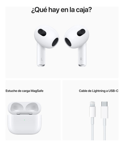 Audífonos Apple AirPods (3ra Generación) Bluetooth
