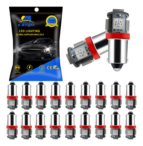 Everbrightt 20-pack Dc 24v Red Ba9s 5050 5smd Led Trunk Bomb