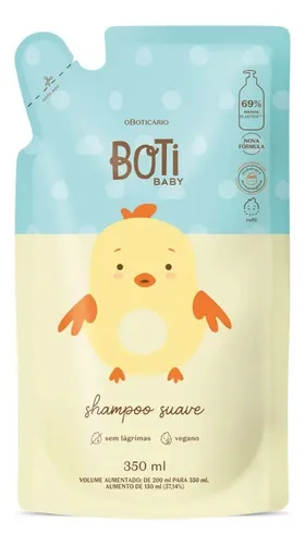 Refil Shampoo Suave Boti Baby 350ml - O Boticário