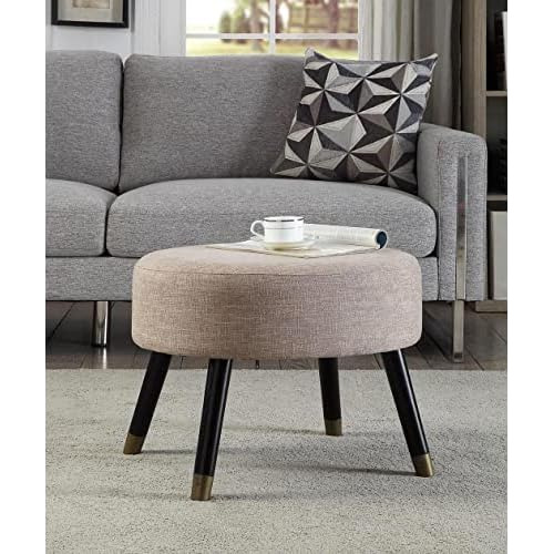 Taburete Otomano Ovalado De Estilo Mid Century Designs4...
