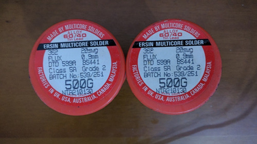 Imagen 1 de 3 de Rollo De Estaño 60/40 0.9 Mm Núcleo De Resina De 1/2 Kilo