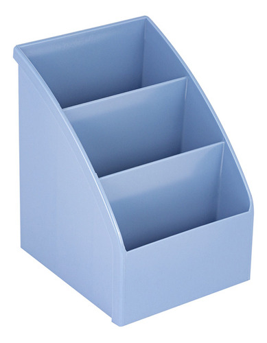 Porta Objeto Maxcril Multiuso Azul Pastel Com 3 Divisórias
