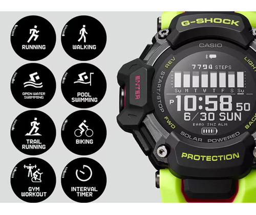Relógio G-shock G-squad Sports Gbd-h2000-1a9dr - Casio