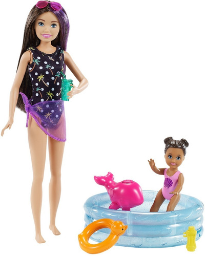  Muñeca Barbie Skipper Con Accesorios Piscina