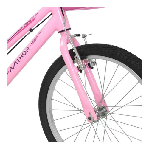 Imagem 2 de 2 de Bicicleta infantil Nathor Bella aro 20 freios v-brakes cor rosa com descanso lateral