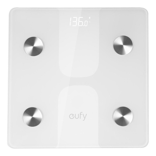 Imagen 1 de 2 de Báscula Eufy Smart Scale C1 blanca, hasta 180 kg