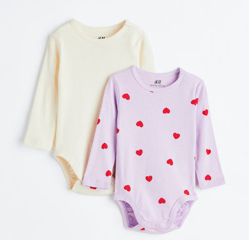 Set 2 Pack Bodysuits Bebé 1 A 2 Meses H&m Importados