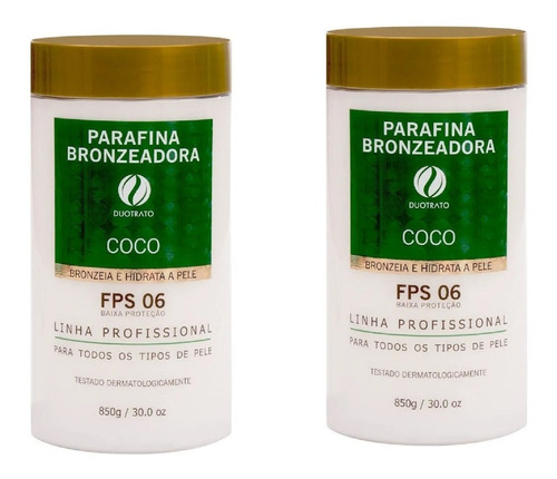 3 Parafinas Bronzeadora De Coco Duotrato 830g