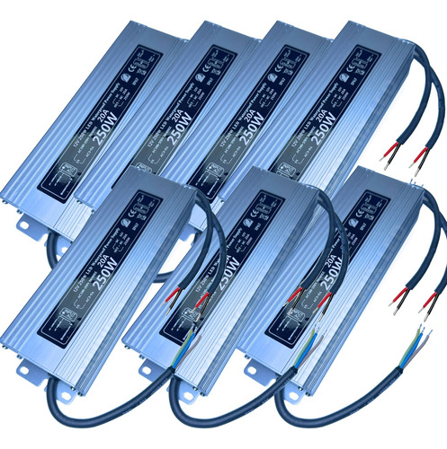 07pçs Fonte Blindada Ip67 Para Leds 250w 20a 12v 110v 220v