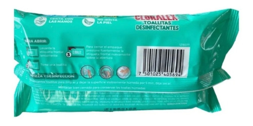 Toallas Húmedas Desinfectantes Cloralex Con 48 Toallitas