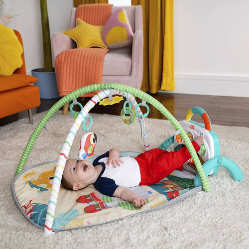 Ranurado 4 En 1 Kicks Piano Gym, Tummy Time Mat Activ...