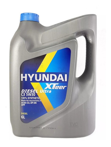 Imagen 1 de 1 de Aceite Hyundai Xteer Diesel Ultra C3 5w30 6l