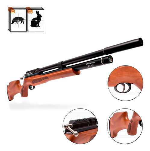 Rifle Pcp Fox Bandit Custom Plus Cal. 6.35mm / 7.62mm Madera 7.62 Mm