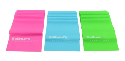 Imagen 1 de 3 de Kit Bandas Planas Elasticas Latex Yoga Tiraband Balboafit