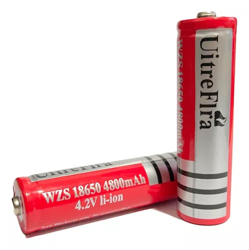 2x Pilha Bateria Lanterna T6 Tática Recarregável 4.2v 18650 - Desconto no  Preço