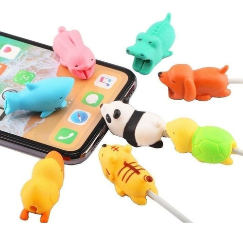 Protector Cable Micro Usb C iPhone Animales Cargador - Apa