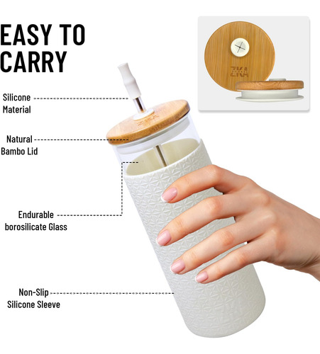 Copa De Boba Reutilizable De Zka Global 24 Oz Con Tapa De 2