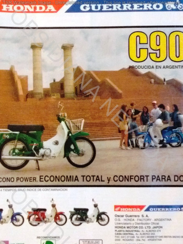Antigua Publicidad Clipping Moto Honda C90 Imsa Club - 1993