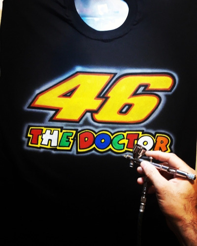 Remera Algodon Peinado 24 Pintada Y Aerografiada  Vr 46 