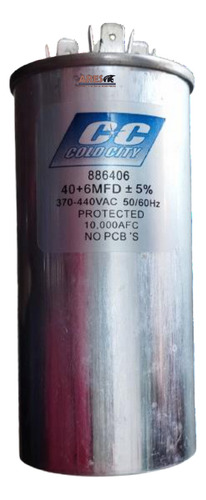 Capacitor Minisplit Doble 40+6 Mf 370/440v Aluminio