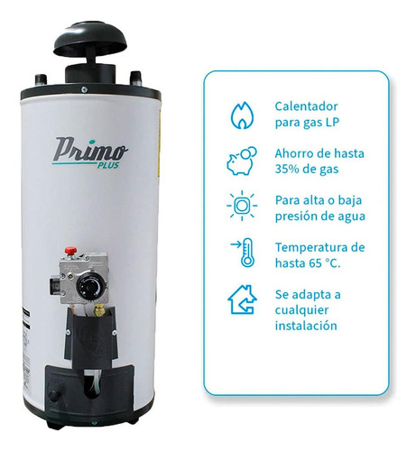 Calentador Paso Primo Iusa 8 Lts Gas Lp