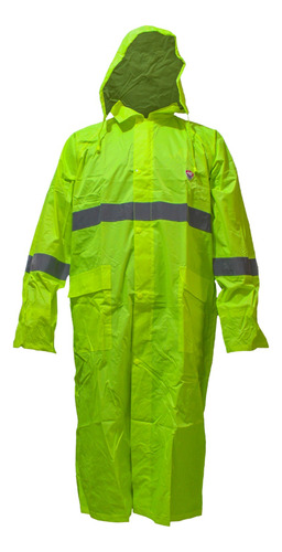 Impermeable De Alta Visibilidad Tipo Gabardina Reflejante