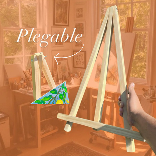 Atril De Madera Plegable Pinturas Tripode Atril De Partitura Madera Natural