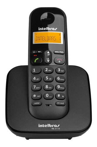 Telefone Sem Fio Dect 6.0 Id. Chamadas Pt Ts3110 - Intelbras