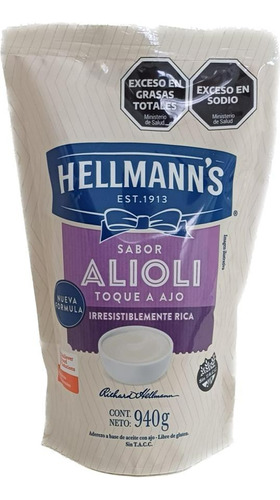 Aderezo Alioli Hellmann´s X 940 Gr