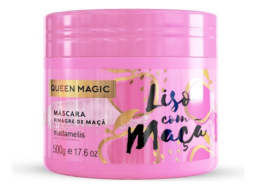 Máscara Liso Com Maçã Queen Magic 500ml Cor De Cabelo Fragrância Do Tratamento Maçã Vermelha