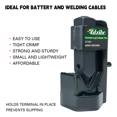 Herramienta Engarzadora Hammer Lug Utziko Para Cables De Bat