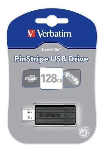 Pen Drive 128gb Verbatim Pinstripe