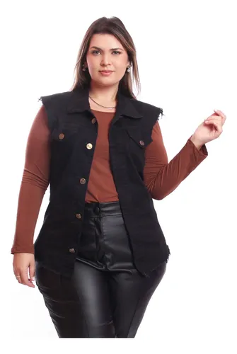 Mercado livre colete jeans cheap feminino