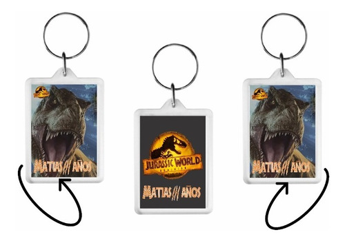 Jurassic World Dominio Llaveros Personalizados Souvenirs X10