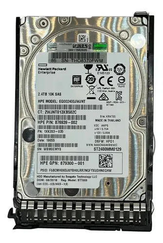 Hpe 2.4tb 12g Sas 10k 2.5 Sff 512e 881457-b21 881507-001 Cor