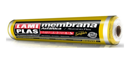 Rollo Membrana Asfaltica Lamiplas Con Aluminio 35 Kg X 10 M2