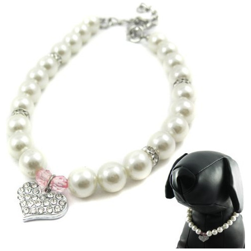 Alfie Couture Designer Pet Jewelry Collar De Perlas De Pinky