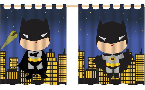 Cortina Quarto Infantil Super Heroi Batman 2,80m X 1,40m