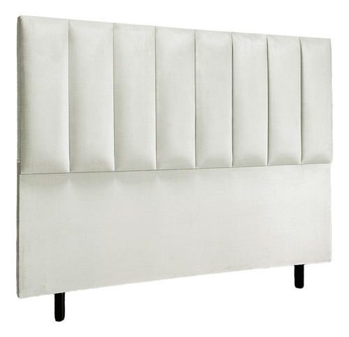 Cabeceira Cama Box Casal 1,40 Facto Corino - Linha Premium Cor Off White
