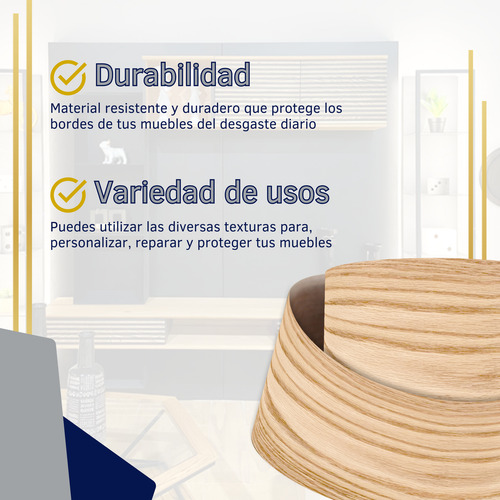 Cubre Canto Encino De Madera Sin Adhesivo 200 Mm (4 Mtr)***