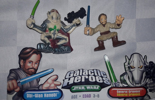 Star Wars Galactic Hero Obi Wan Kenobi & General Grievous Ha (Usado)