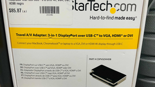 Convertidor Usb-c A Vga Hdmi Y Display Port