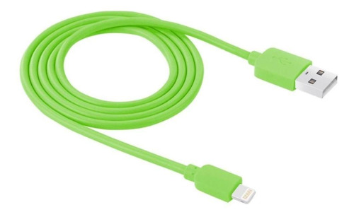 Imagen 1 de 3 de Cable Cargador Compatible Con iPhone Y iPad C/verde