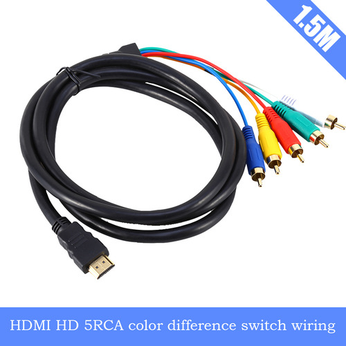 Convertidor De Audio Y Vídeo Hdmi Macho A 3 Rca Av De 0,5 M,