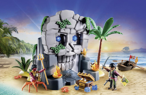 Set De Juego Playmobil Pirates Skull Island Con 73 Piezas