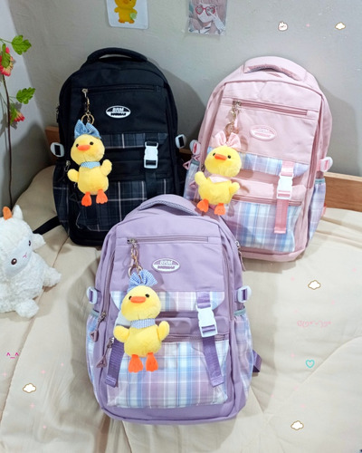 Mochila Brm Escolar Reforzada Kawaii Universitaria Grande 