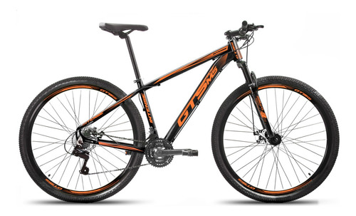 Bicicleta Bike Aro 29 Mtb Freio Disco 24v Gts Pro M5 Intense Cor Preto/Laranja Tamanho do quadro 19 "