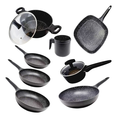 Set Ollas Pedrini Bateria De Cocina Completo Antiadherente