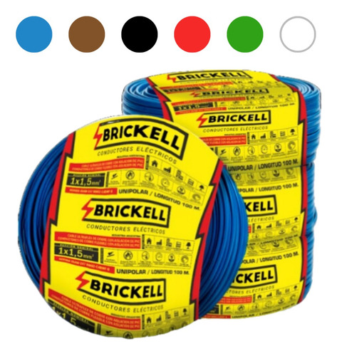 X 100 Mts Cable Unipolar 6mm Brickell Profesional Fábrica