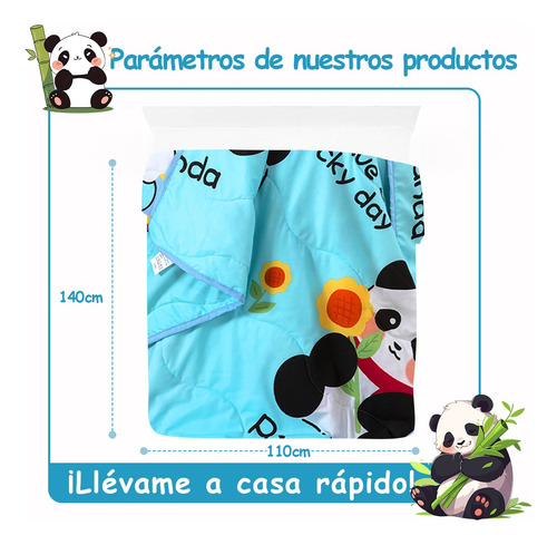 Manta Infantil De Dibujos Animados Colcha Infantil Verano Animal Print Panda